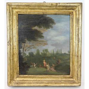 Pastoral Scene - Oil On Canvas - 18th Century